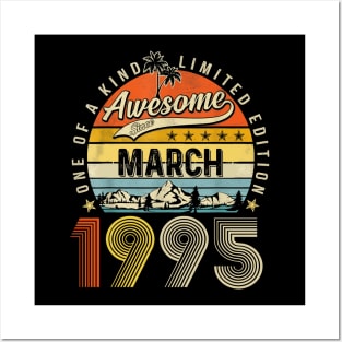 Awesome Since March 1995 Vintage 28th Birthday Posters and Art